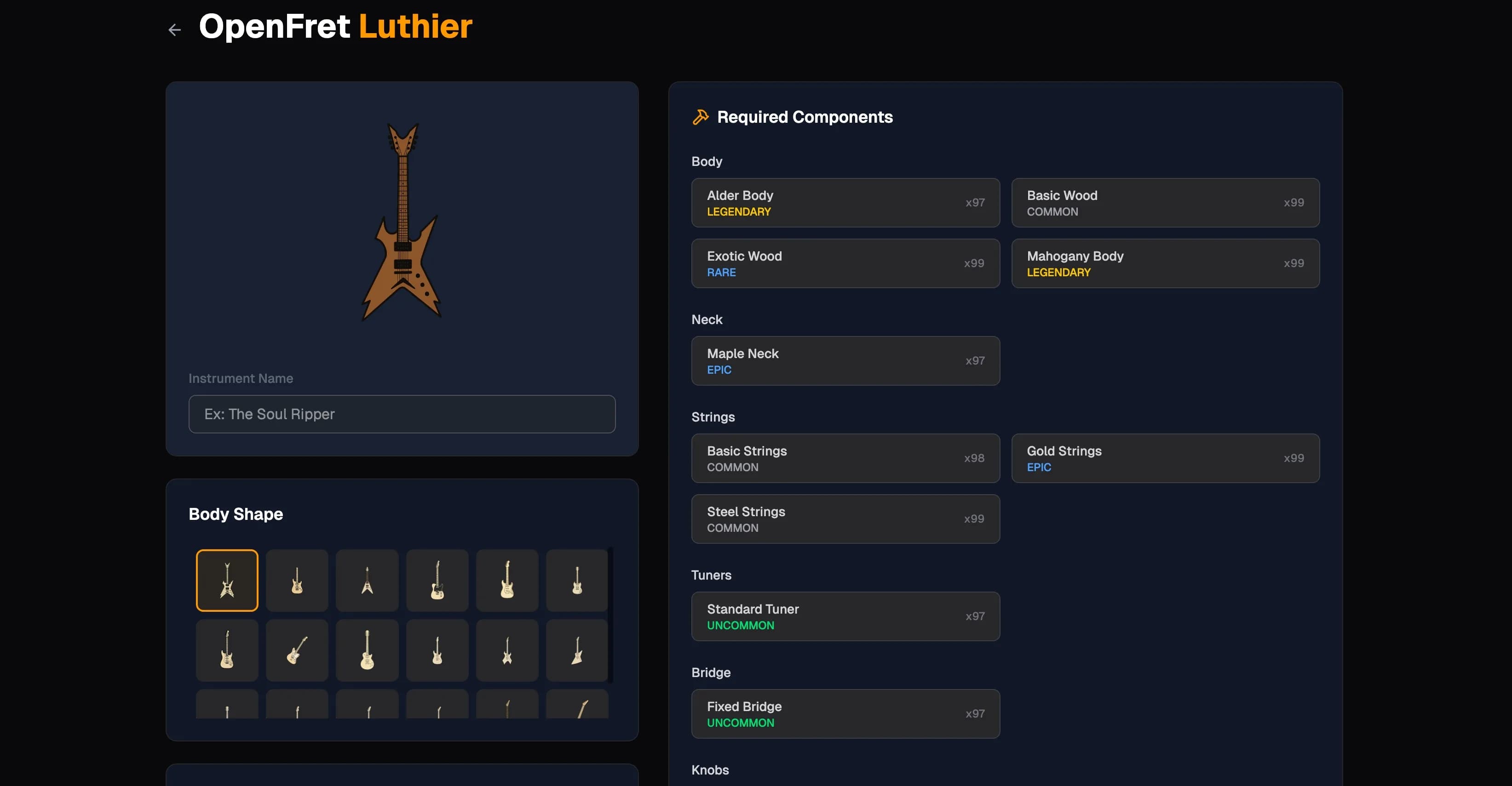 Build a Guitar - Craft your own custom instruments